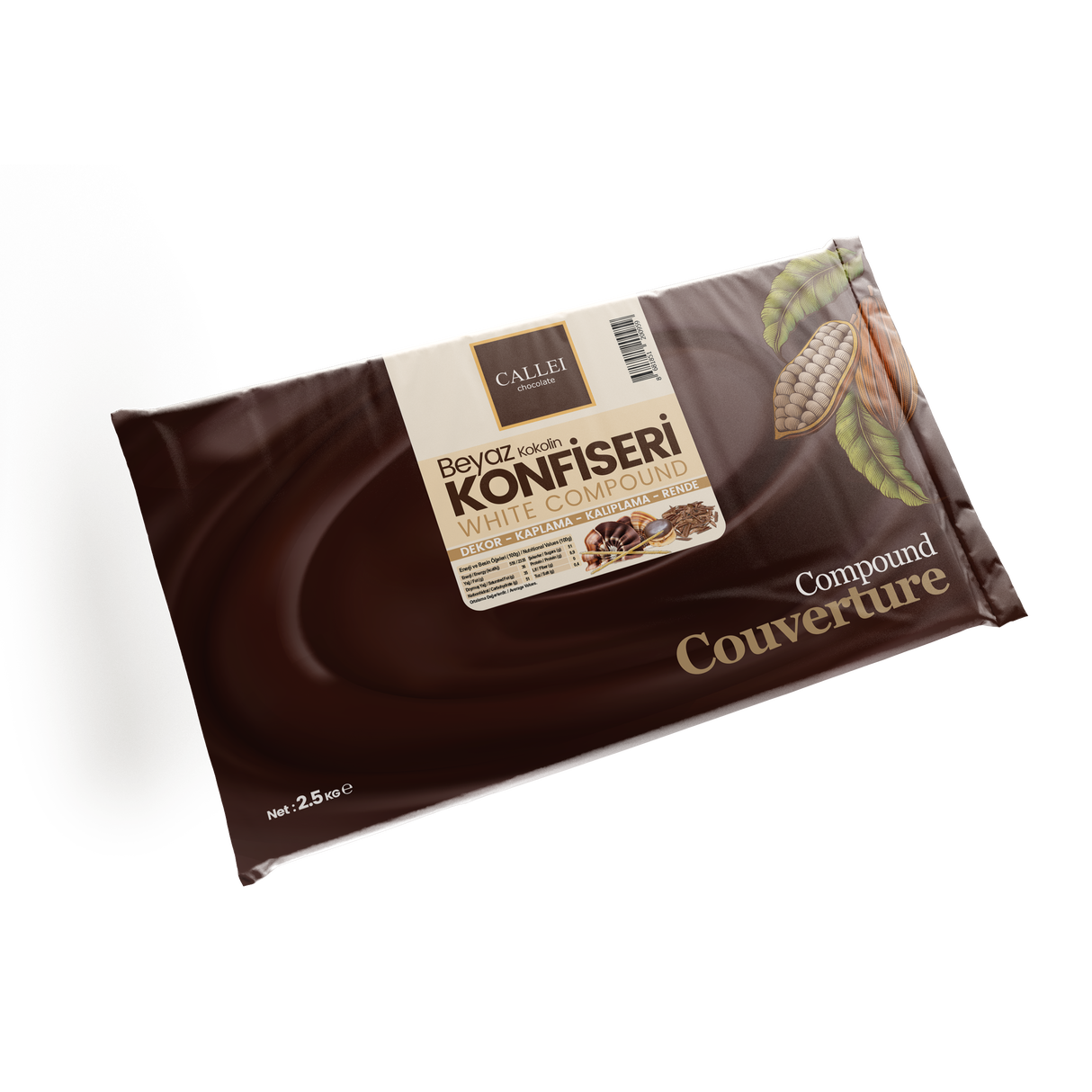 Callei Professional White Confectionery Chocolate Compound - 2.5kg