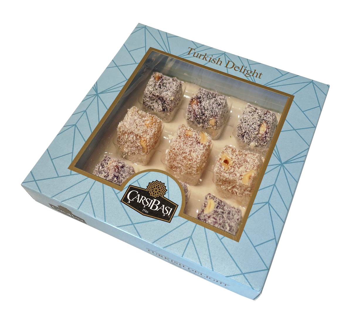 Carsibasi Premium Assorted Coconut & Hazelnut Turkish Delight - 227g Gift Box