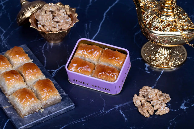 Sukru Efendi 1935 | Turkish Baklava with Walnut in Gift Metal Box - TryAladdin