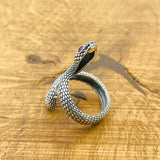 Adjustable Purple Snake Eyes Ring - TryAladdin