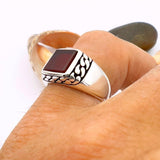 Agate Stone Ring Men - TryAladdin