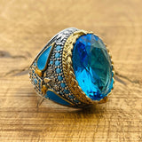 Aquamarine Oval Ring - TryAladdin