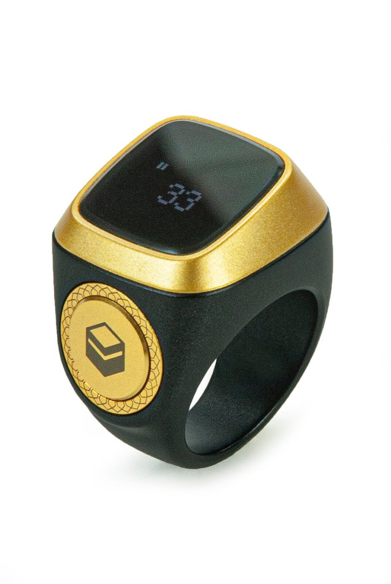 Azan Reader Digital Ring Tasbih Dhikrmatik - Black - TryAladdin