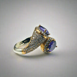 Istanbul Jewelry | Amethyst Turkish Design Handmade Silver Ring - TryAladdin