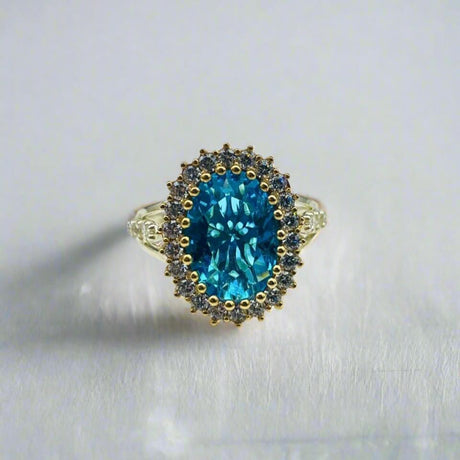 Istanbul Jewelry | Aquamarine Turkish Design Vintage Handmade Silver Ring - TryAladdin