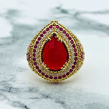 Istanbul Jewelry | Ruby Ottoman Style Handmade Silver Jewelry Set - TryAladdin