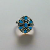 Istanbul Jewelry | Turquoise Ottoman Style Handmade Silver Ring - TryAladdin