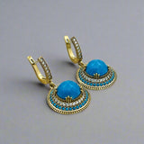 Istanbul Jewelry | Turquoise Ottoman Style Handmade Silver Set - TryAladdin