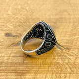 Black Zircon Stone Ring - TryAladdin