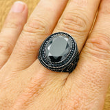 Black Zircon Stone Ring - TryAladdin