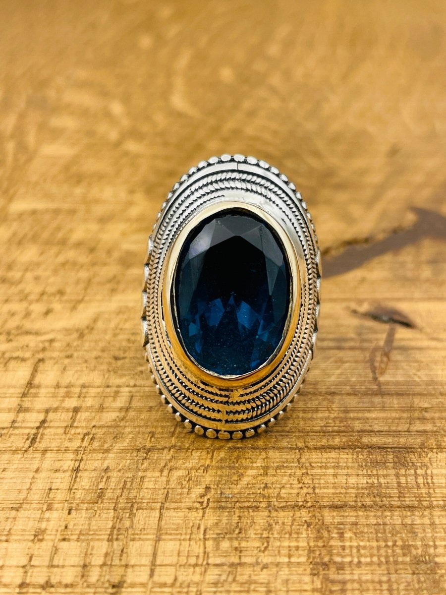 Blue Aquamarine Ring - TryAladdin