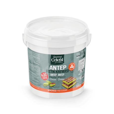 Celebiogullari Professional Sugar Free Antep Pistachio Butter (30%) - 500g, 1kg & 5kg Buckets - TryAladdin