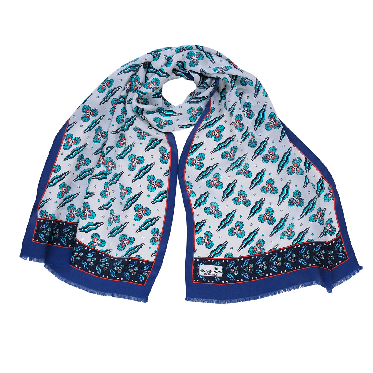 Cintemani Breathable Silk Scarf in Blue Color - TryAladdin