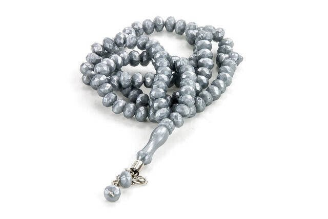 Crystal Appearance 99 Beads Hajj Umrah Gift Tasbih (10 Pieces) - Grey - TryAladdin