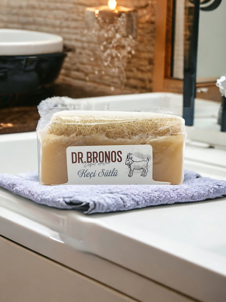 Dr. Bronos | Goat Milk Soap with Natural Pumpkin Loofah - TryAladdin