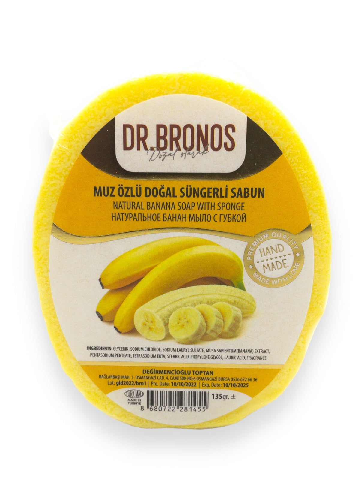 Dr. Bronos | Natural Banana Soap with Sponge - TryAladdin