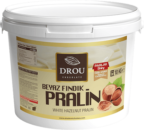 Drou Professional White Hazelnut Praline Paste - Aromatic - 10kg - TryAladdin