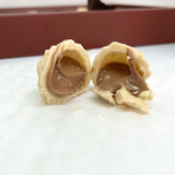 Ema Chocolate Milk and White Chocolate Truffles with Hazelnut Cream Filled - Merry Christmas Box - 250g - TryAladdin