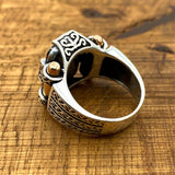 Handmade Men's Turkish Black Onyx Silver Ring - TryAladdin