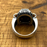 Handmade Men's Turkish Black Onyx Silver Ring - TryAladdin