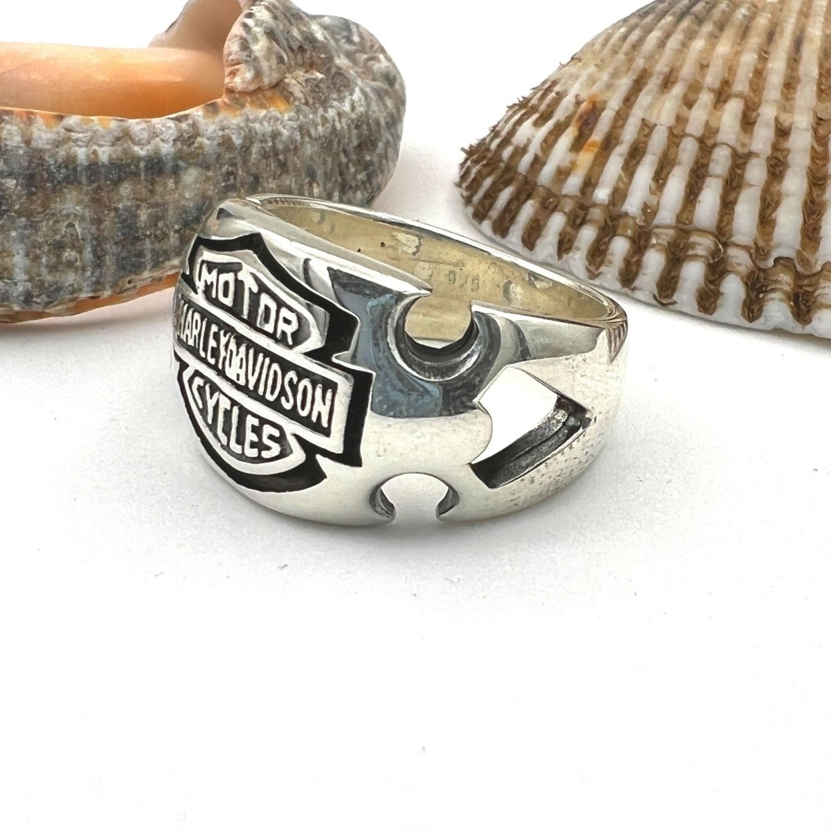 Harley Davidson Biker Silver Ring - TryAladdin