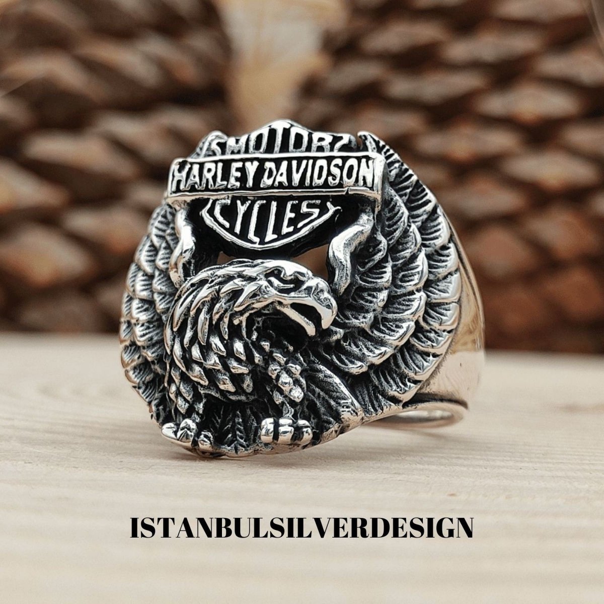 Harley Davidson Silver Ring - TryAladdin