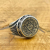 King Solomon Seal Silver Ring - TryAladdin