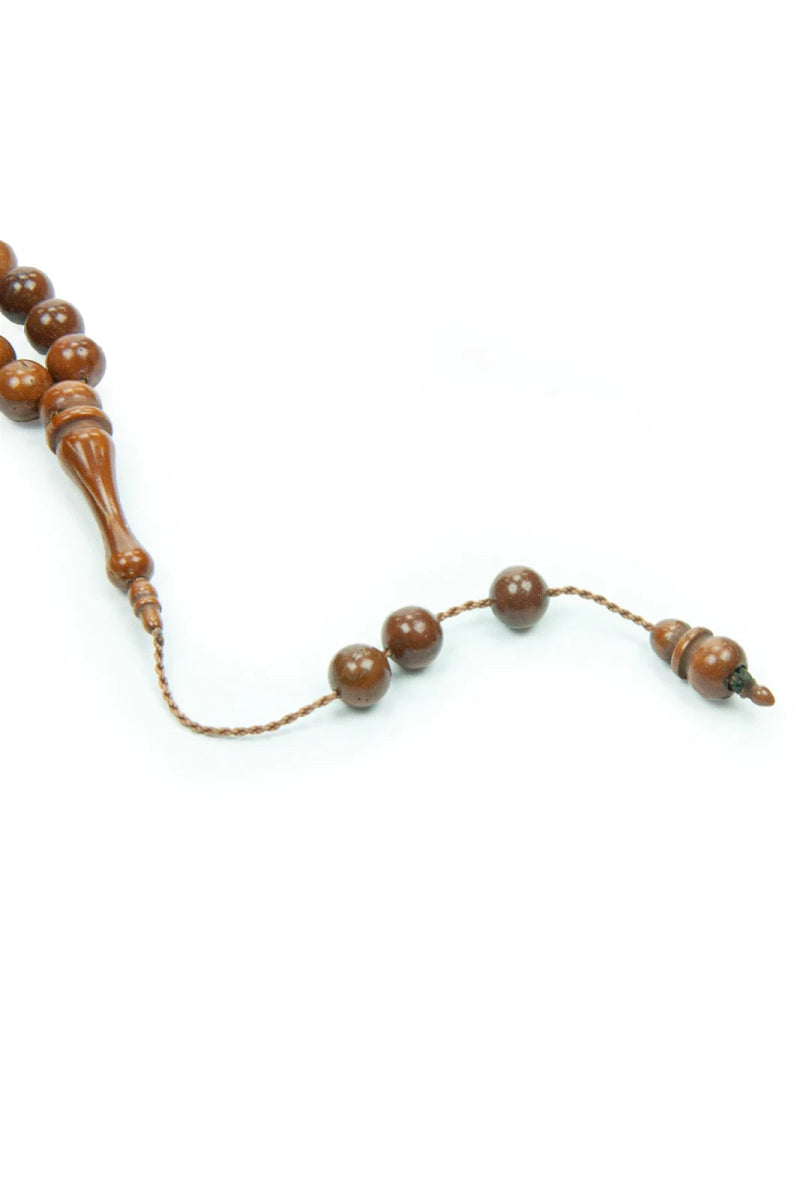 Kuka Wood Tasbih - 33 Beads - 8 MM Round Cut (Iznik) - TryAladdin