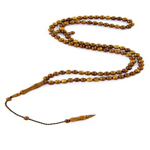 Kuka Wood Tasbih - 99 Beads - 8 mm Brown - TryAladdin