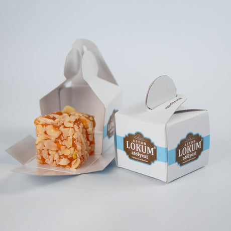 Lokum Atolyesi | Orange Flavored Turkish Delight Covered with Hazelnuts (In 10 Single Boxes) - TryAladdin