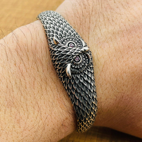 Men's Adjustable Cuff Silver Bracelet - TryAladdin