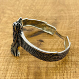 Men's Adjustable Cuff Silver Bracelet - TryAladdin