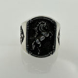 Men's Animal Horse Design Silver Ring - TryAladdin