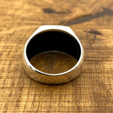 Men's Black Onyx Silver Ring - TryAladdin