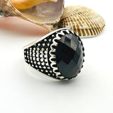 Men's Black Onyx Stone Ring - TryAladdin