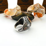 Men's Champagne Citrine Oval Stone Silver Ring - TryAladdin