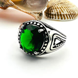 Men's Green Emerald Stone Ring - TryAladdin