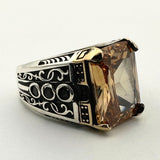 Men's Handmade Silver Modern Ring - TryAladdin