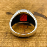 Men's Handmade Zircon Stone Silver Ring - TryAladdin