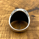 Men’s Micro Onyx Silver Ring - TryAladdin