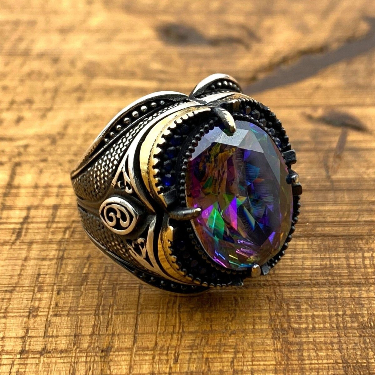 Men's Mystic Topaz Ring - TryAladdin