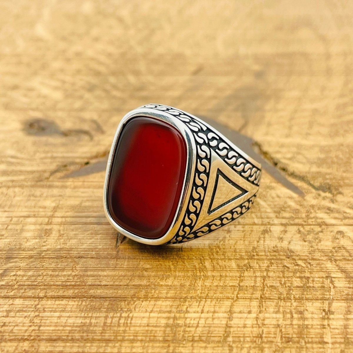 Men's Natural Agate Ring - TryAladdin