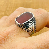 Men's Natural Agate Ring - TryAladdin