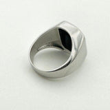 Men's Natural Black Onyx Silver Ring - TryAladdin