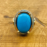 Men's Natural Turquoise Ring - TryAladdin