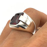 Men's Red Ruby Ring - TryAladdin