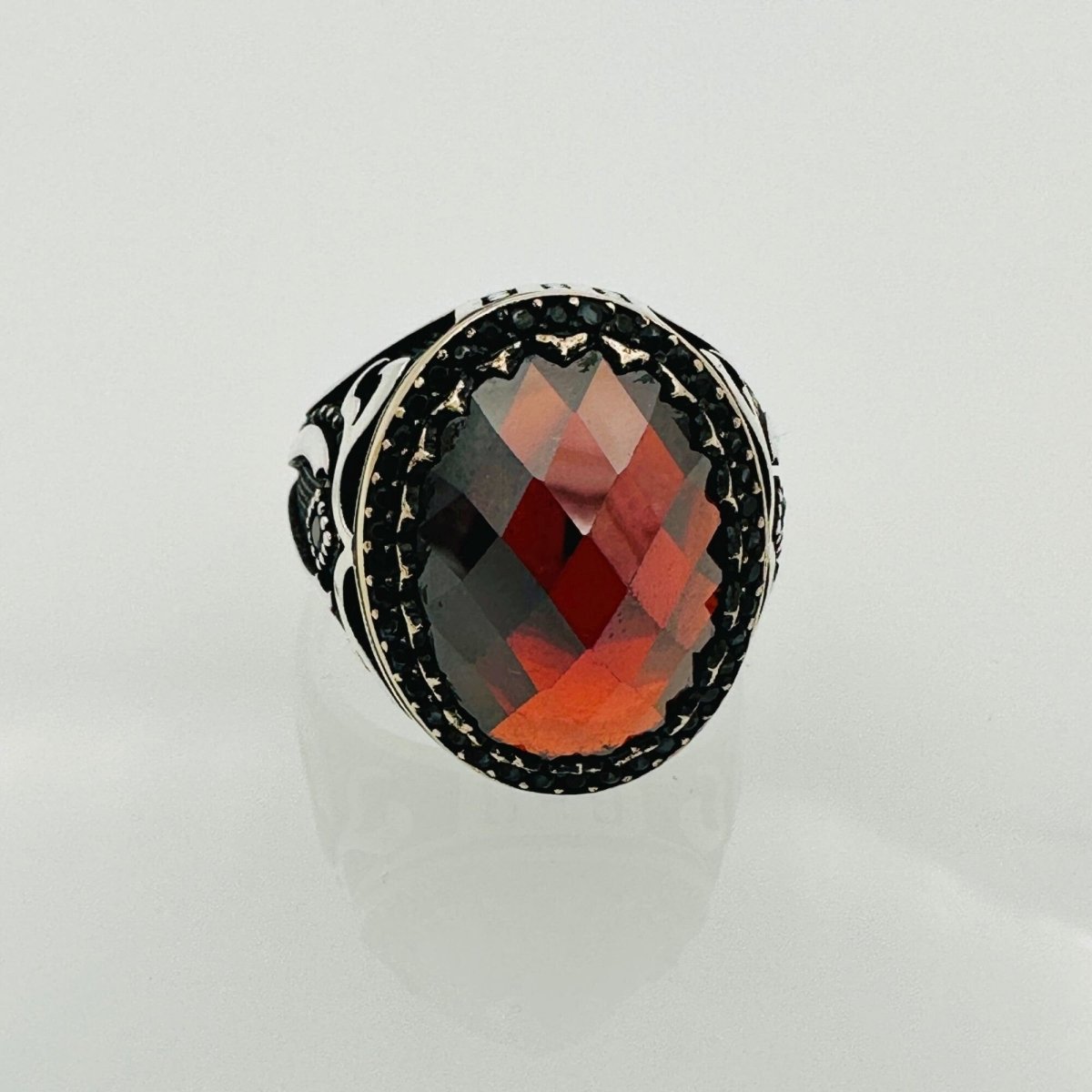 Men's Red Zircon Stone Ring - TryAladdin