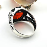 Men's Red Zircon Stone Ring - TryAladdin