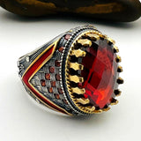 Men's Ruby Ring in Sterling Silver - TryAladdin