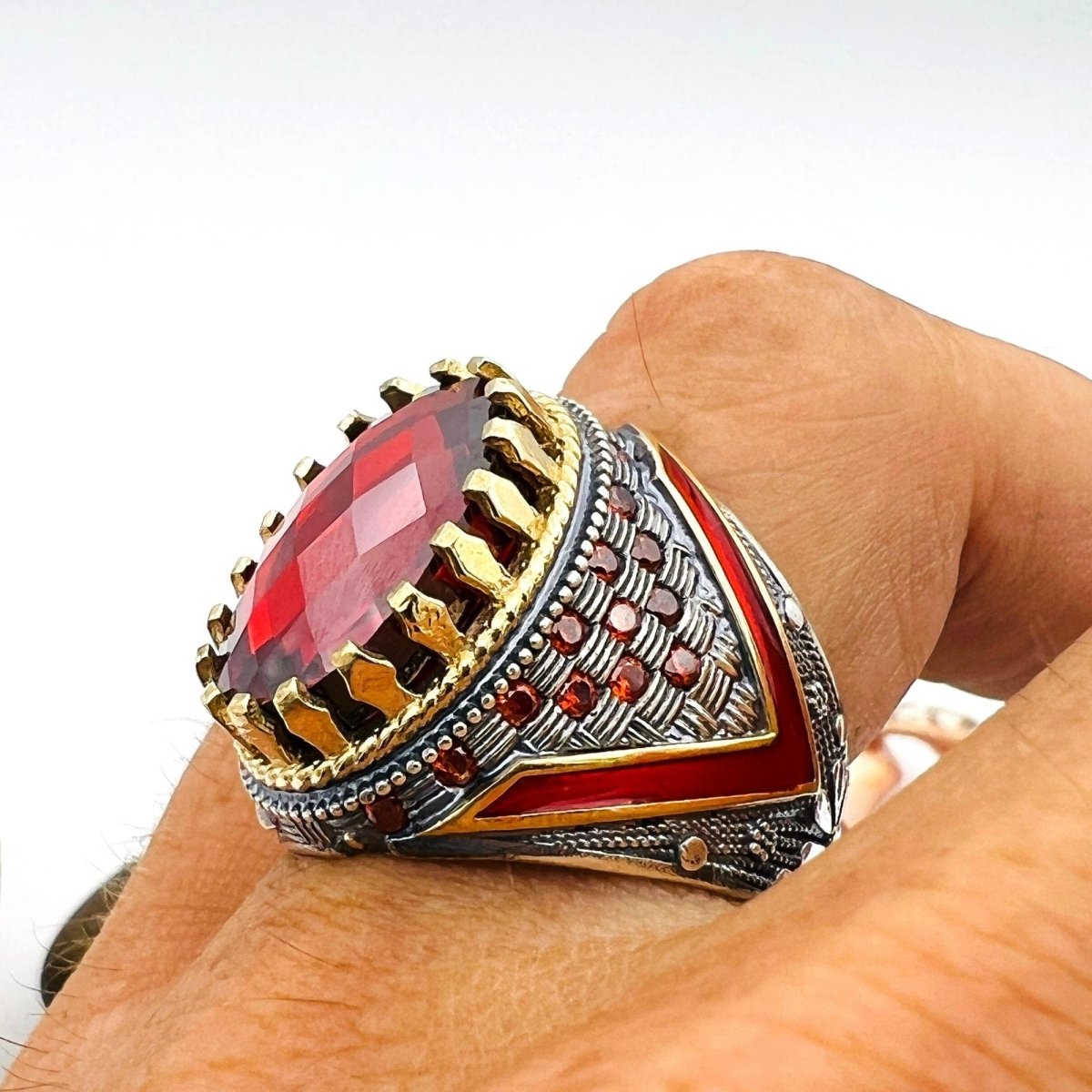 Men's Ruby Ring in Sterling Silver - TryAladdin